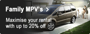 Family MPV's - Maximise your rental with up to 20% off