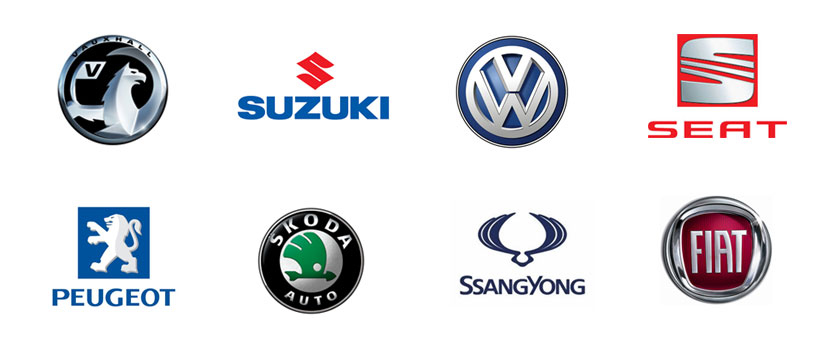 Series of car brand logos